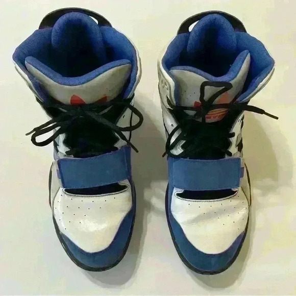 Mens Adidas Streetball 1.5 G99873 Basketball Leather White/Blue/Orange Size 11 - Picture 2 of 12